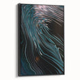 Fluid Abstract Wall Art - Contemporary Fluid Art Pieces Dark Teal