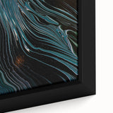 Fluid Abstract Wall Art - Contemporary Fluid Art Pieces Dark Teal