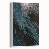 Fluid Abstract Wall Art - Contemporary Fluid Art Pieces Dark Teal
