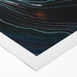 Fluid Abstract Wall Art - Contemporary Fluid Art Pieces Dark Teal