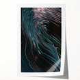 Fluid Abstract Wall Art - Contemporary Fluid Art Pieces Dark Teal