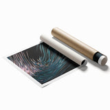 Fluid Abstract Wall Art - Contemporary Fluid Art Pieces Dark Teal