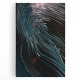 Fluid Abstract Wall Art - Contemporary Fluid Art Pieces Dark Teal
