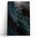 Fluid Abstract Wall Art - Contemporary Fluid Art Pieces Dark Teal