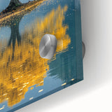 Golden Tree Reflection – Tranquil Nature Landscape Art