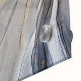 Modern Fluid Art Prints - Abstract Fluid Canvas Art in Gold and Gray