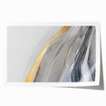 Modern Fluid Art Prints - Abstract Fluid Canvas Art in Gold and Gray