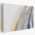 Modern Fluid Art Prints - Abstract Fluid Canvas Art in Gold and Gray