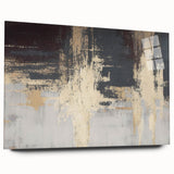 Industrial Fade – Neutral Abstract Wall Art in Gold and Gray Tones