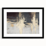 Industrial Fade – Neutral Abstract Wall Art in Gold and Gray Tones