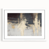 Industrial Fade – Neutral Abstract Wall Art in Gold and Gray Tones