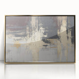 Industrial Fade – Neutral Abstract Wall Art in Gold and Gray Tones