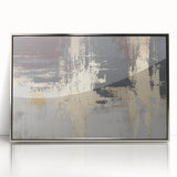 Industrial Fade – Neutral Abstract Wall Art in Gold and Gray Tones