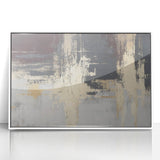 Industrial Fade – Neutral Abstract Wall Art in Gold and Gray Tones