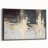 Industrial Fade – Neutral Abstract Wall Art in Gold and Gray Tones
