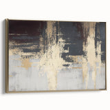Industrial Fade – Neutral Abstract Wall Art in Gold and Gray Tones
