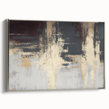 Industrial Fade – Neutral Abstract Wall Art in Gold and Gray Tones