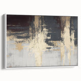 Industrial Fade – Neutral Abstract Wall Art in Gold and Gray Tones