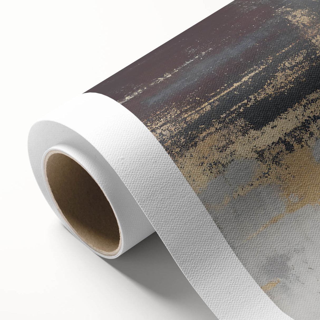 Industrial Fade – Neutral Abstract Wall Art in Gold and Gray Tones