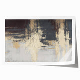 Industrial Fade – Neutral Abstract Wall Art in Gold and Gray Tones