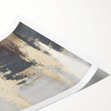 Industrial Fade – Neutral Abstract Wall Art in Gold and Gray Tones
