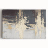 Industrial Fade – Neutral Abstract Wall Art in Gold and Gray Tones