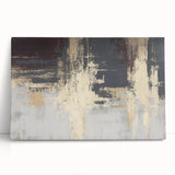 Industrial Fade – Neutral Abstract Wall Art in Gold and Gray Tones