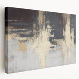 Industrial Fade – Neutral Abstract Wall Art in Gold and Gray Tones