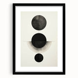Contemporary Minimalist Wall Art – Geometric Black Circle Alignment