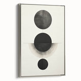 Contemporary Minimalist Wall Art – Geometric Black Circle Alignment
