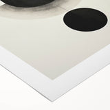 Contemporary Minimalist Wall Art – Geometric Black Circle Alignment