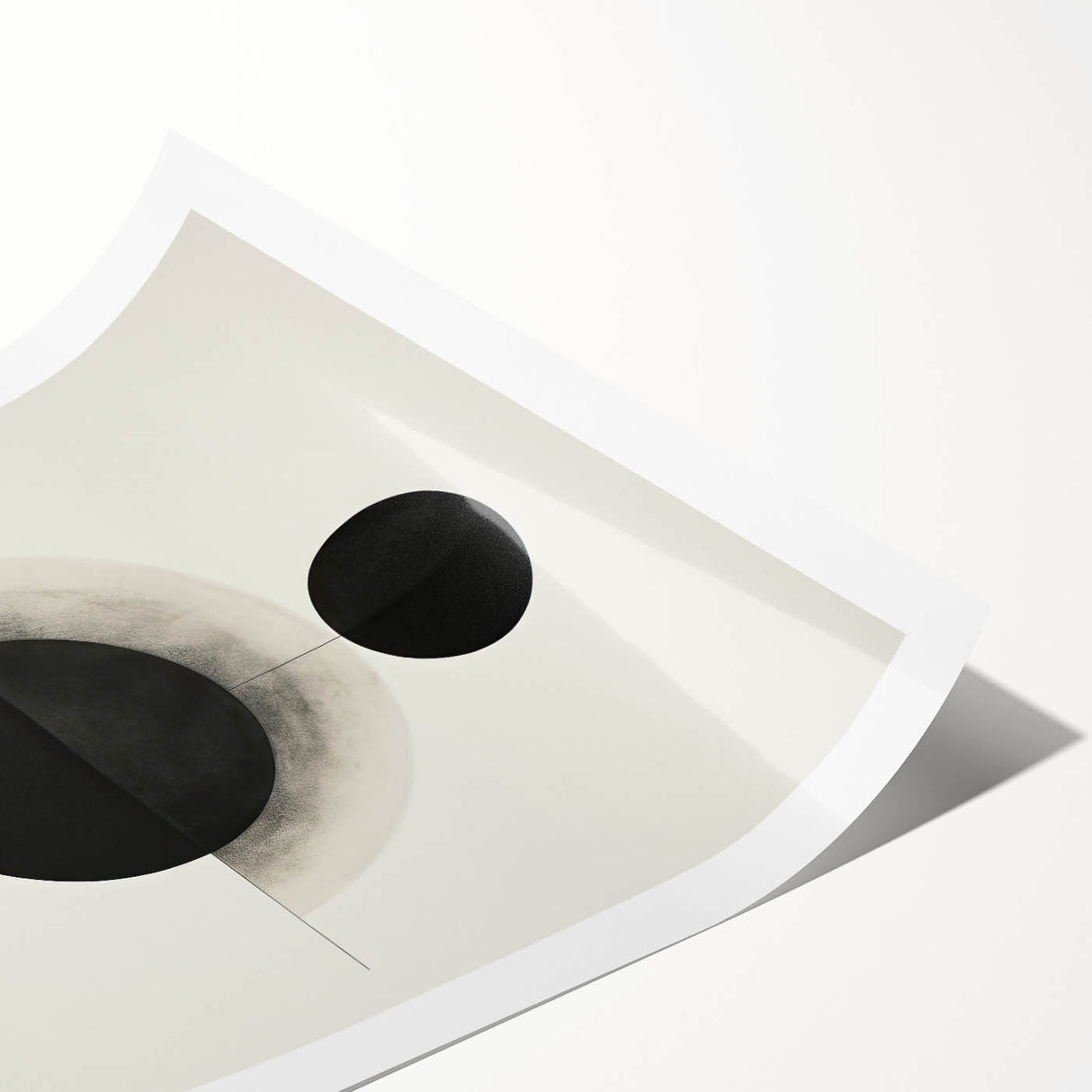 Contemporary Minimalist Wall Art – Geometric Black Circle Alignment