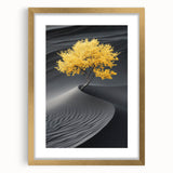 Golden Tree in Black Desert – Tree Art Prints & Nature Wall Art