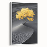 Golden Tree in Black Desert – Tree Art Prints & Nature Wall Art