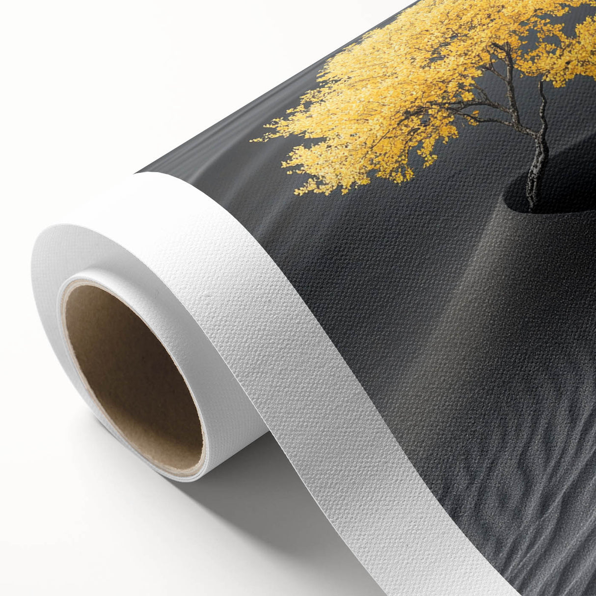 Golden Tree in Black Desert – Tree Art Prints & Nature Wall Art
