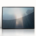 City Skyline Wall Art – Foggy Urban Landscape Photography Print