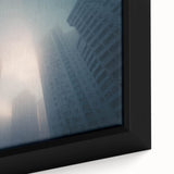 City Skyline Wall Art – Foggy Urban Landscape Photography Print