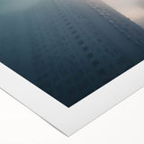 City Skyline Wall Art – Foggy Urban Landscape Photography Print
