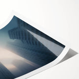 City Skyline Wall Art – Foggy Urban Landscape Photography Print