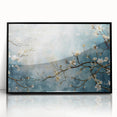 Blossom Breeze – Floral Abstract Wall Art in Blue and White Tones