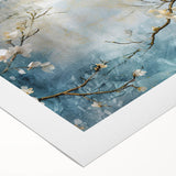 Blossom Breeze – Floral Abstract Wall Art in Blue and White Tones