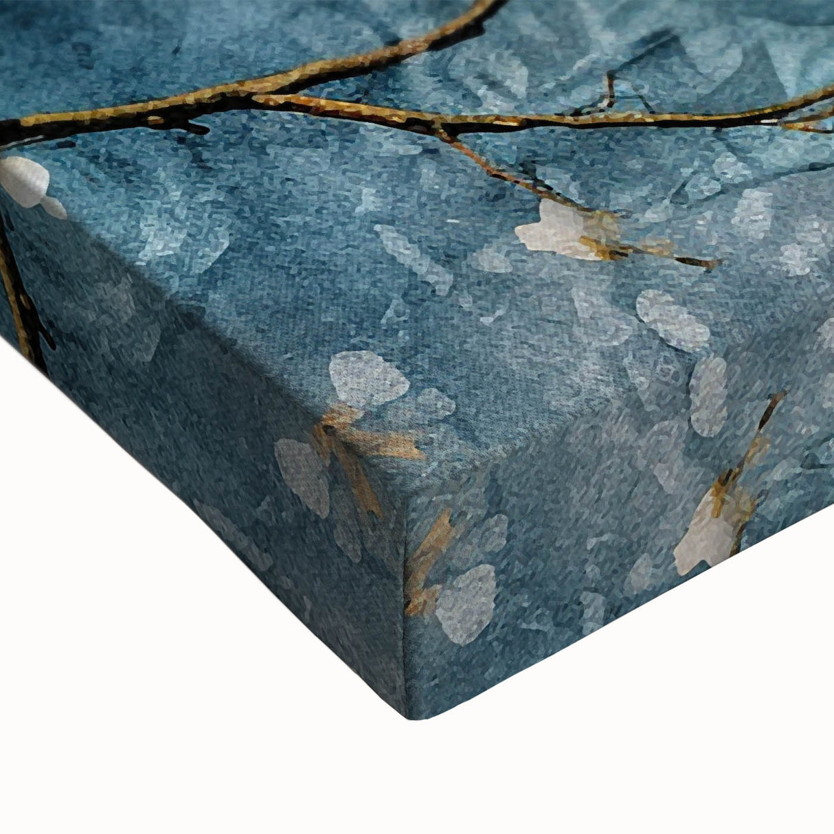 Blossom Breeze – Floral Abstract Wall Art in Blue and White Tones