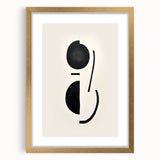 Minimalist Abstract Canvas Prints – Geometric Black & Beige Wall Art