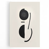 Minimalist Abstract Canvas Prints – Geometric Black & Beige Wall Art