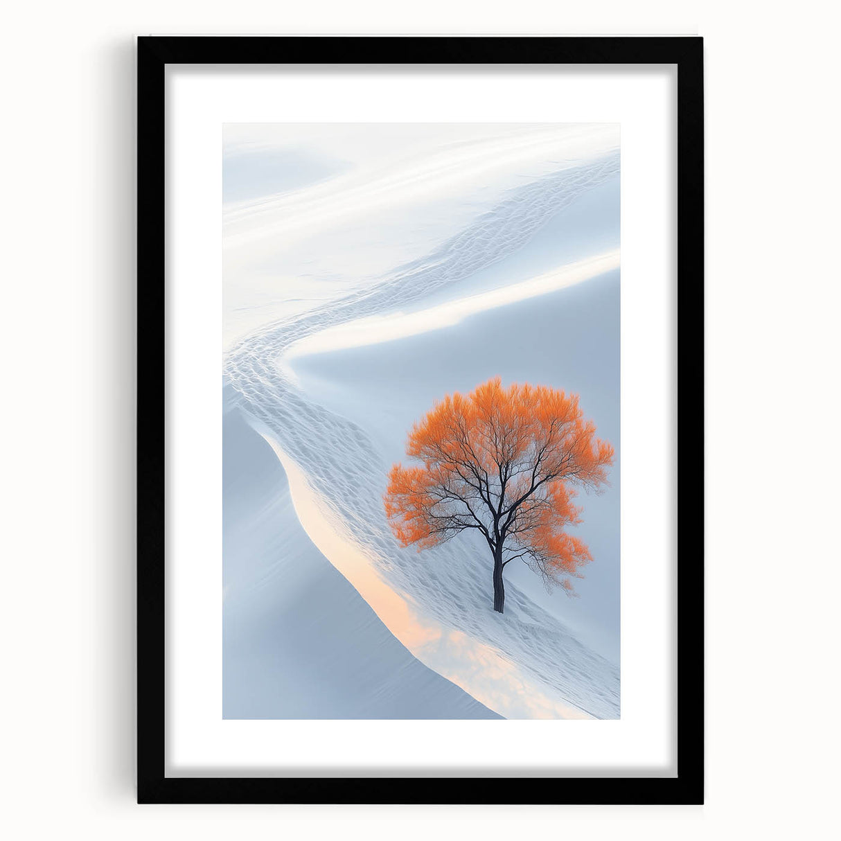 Winter Serenity – Orange Tree Landscape Art Prints & Nature Wall Art