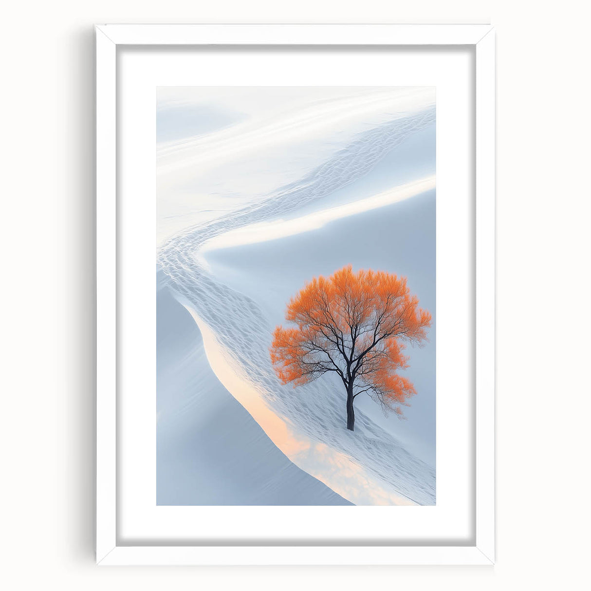 Winter Serenity – Orange Tree Landscape Art Prints & Nature Wall Art