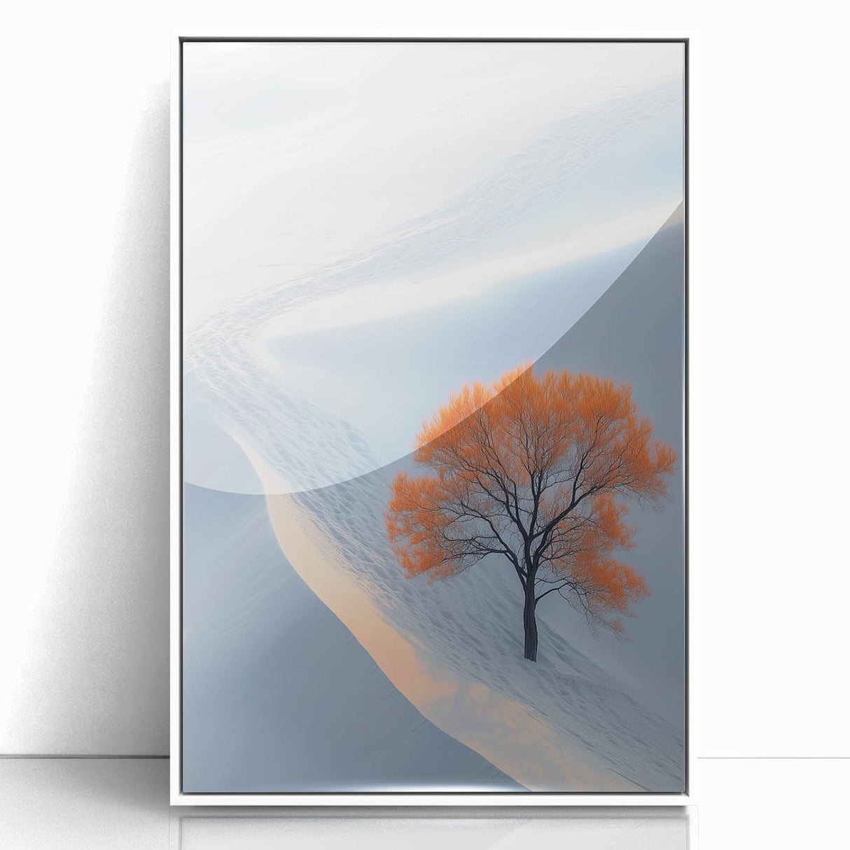 Winter Serenity – Orange Tree Landscape Art Prints & Nature Wall Art