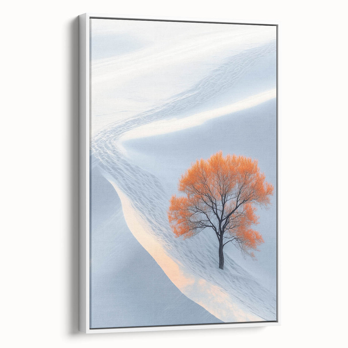 Winter Serenity – Orange Tree Landscape Art Prints & Nature Wall Art