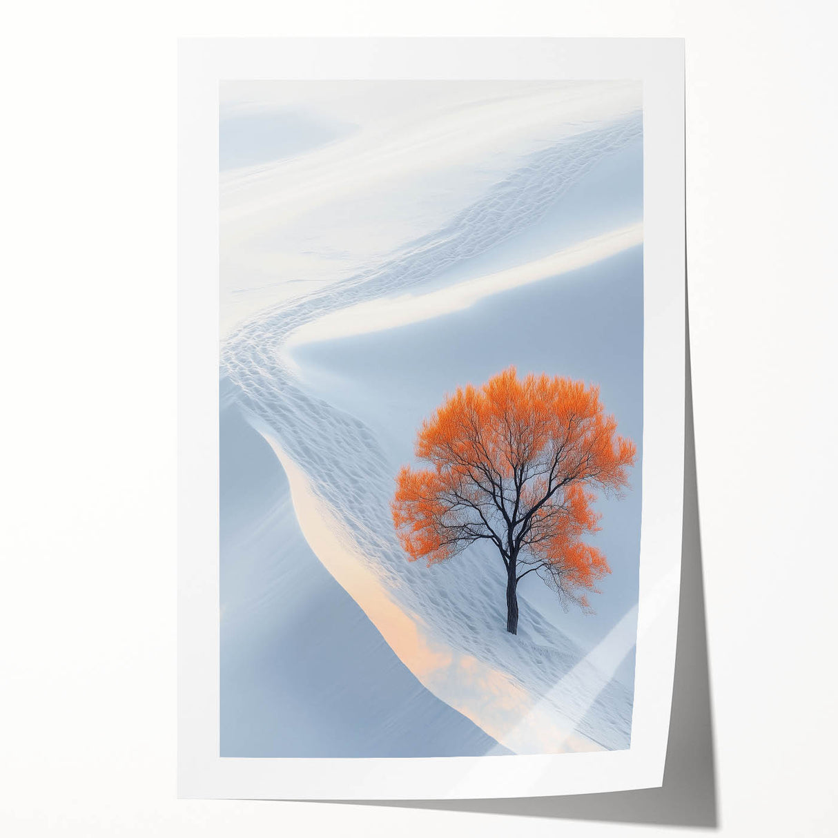 Winter Serenity – Orange Tree Landscape Art Prints & Nature Wall Art