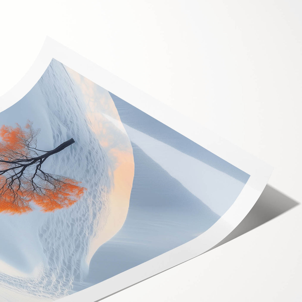 Winter Serenity – Orange Tree Landscape Art Prints & Nature Wall Art